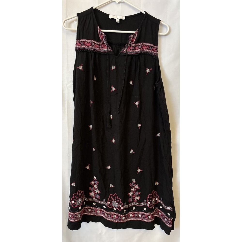 Fourteenth Place Women's Boho Festival Sleeveless Embroidered Midi Sun‎ Dress L